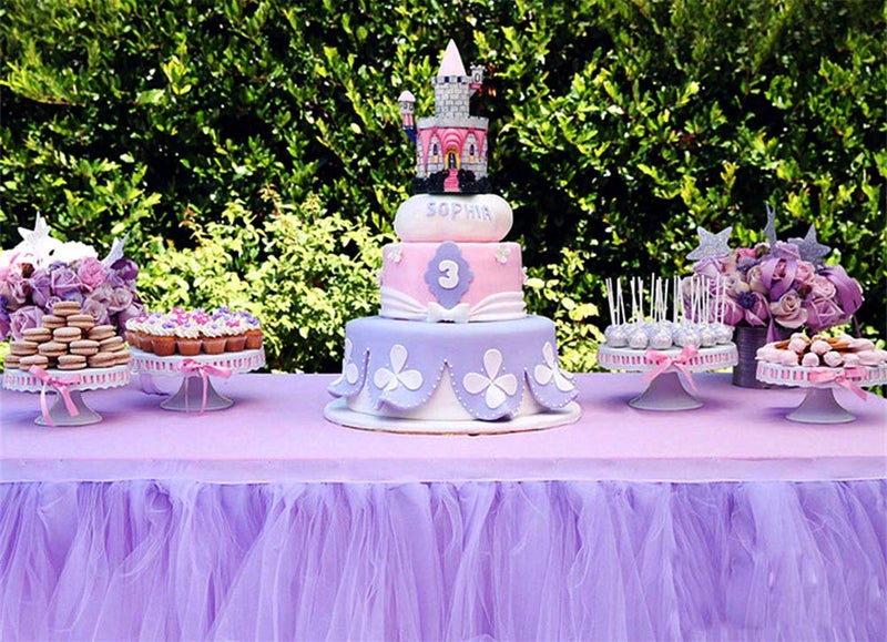 Anteer Crystal Organza Tulle Sheer Fabric Backdrop Curtains for Wedding Baby Shower Birthday Party Event Decor, 19â€ by 30 Yard (Purple) - Image 4